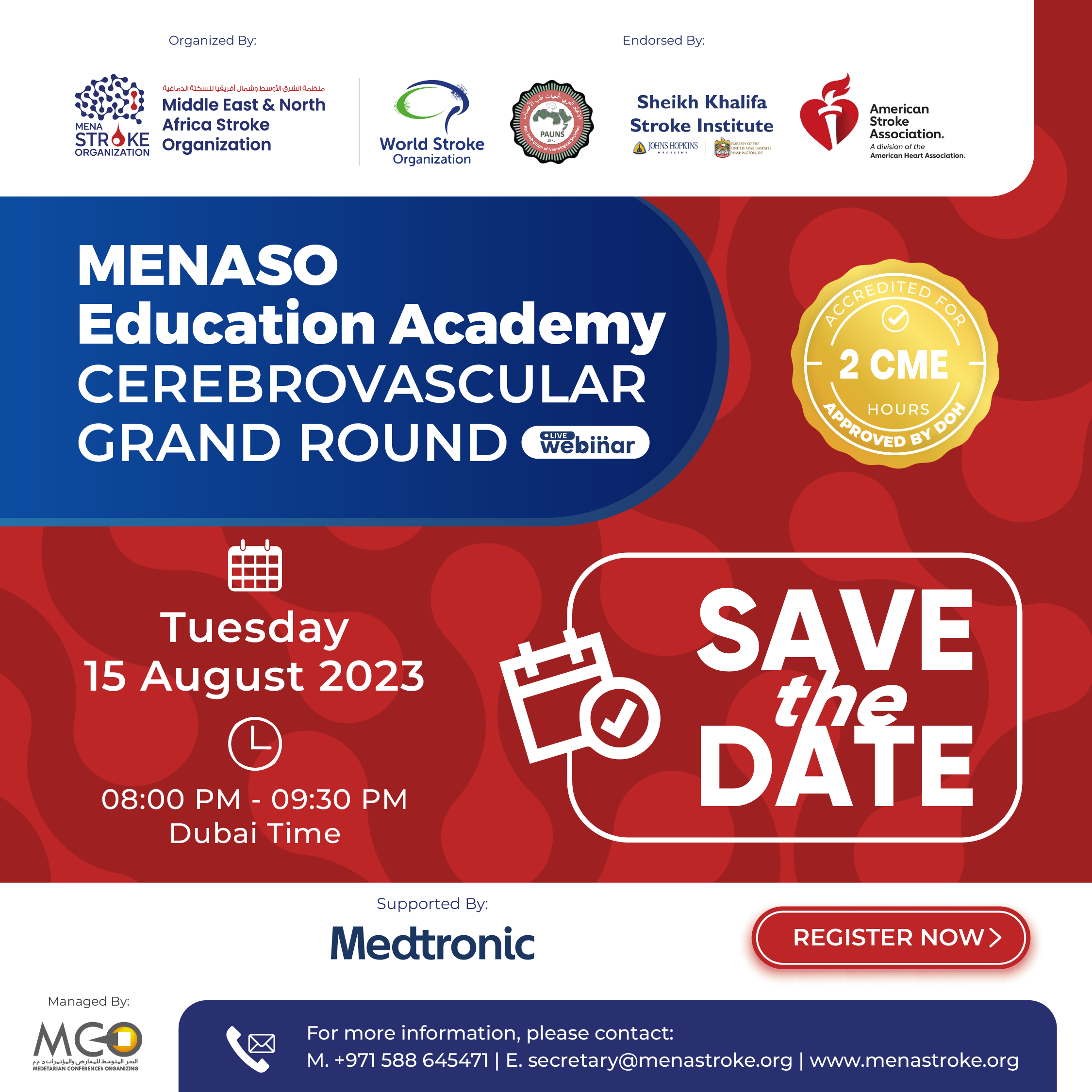 MENASO Education Academy Cerebrovascular Grand Round, August 2023