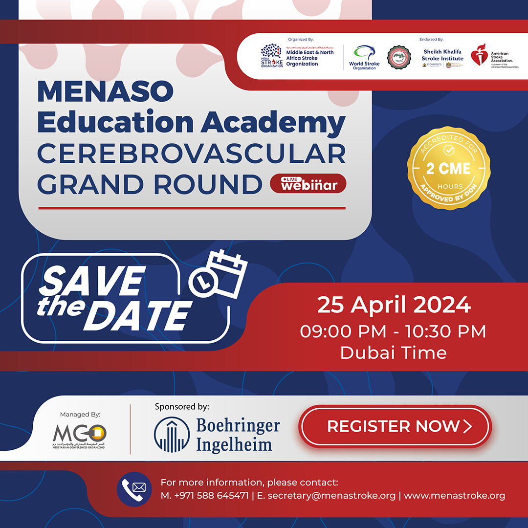 MENASO EDUCATION ACADEMY CEREBROVASCULAR GRAND ROUND, April 2024